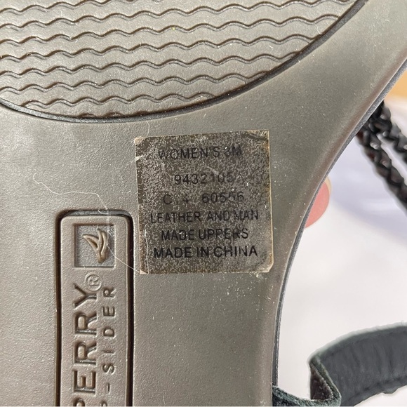 Sperry Lacie Black Braided Rope Thong Slingback Classic Everyday Beach Sandal 8 - Picture 9 of 13